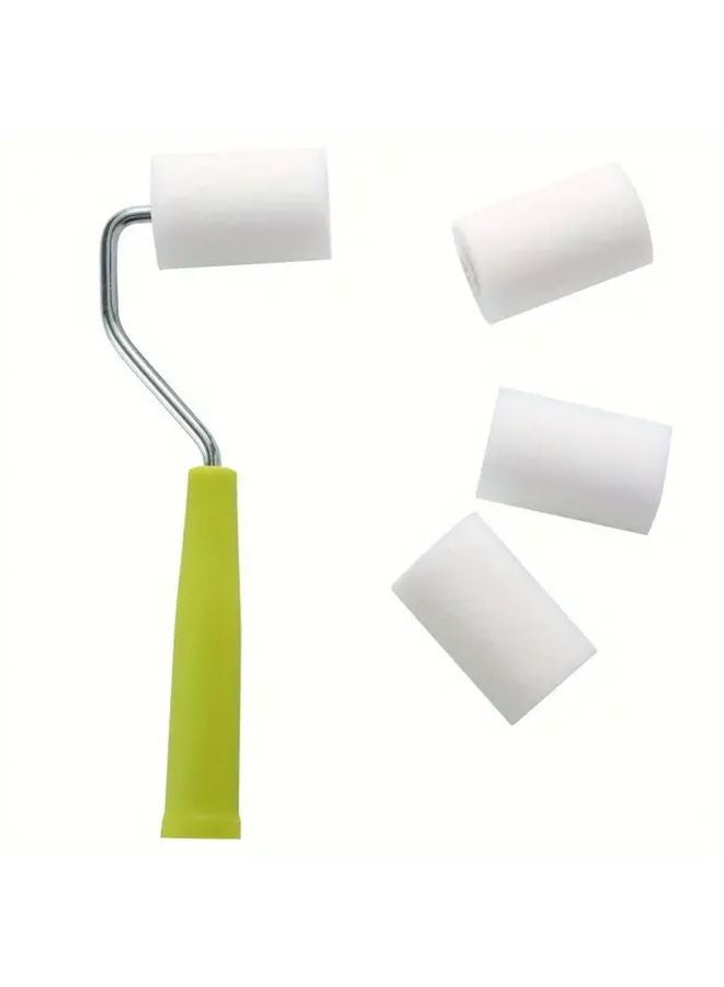 DIY 2 Inch Mini Paint Roller Set With 1pc Frame And Plastic Tray - Image 3